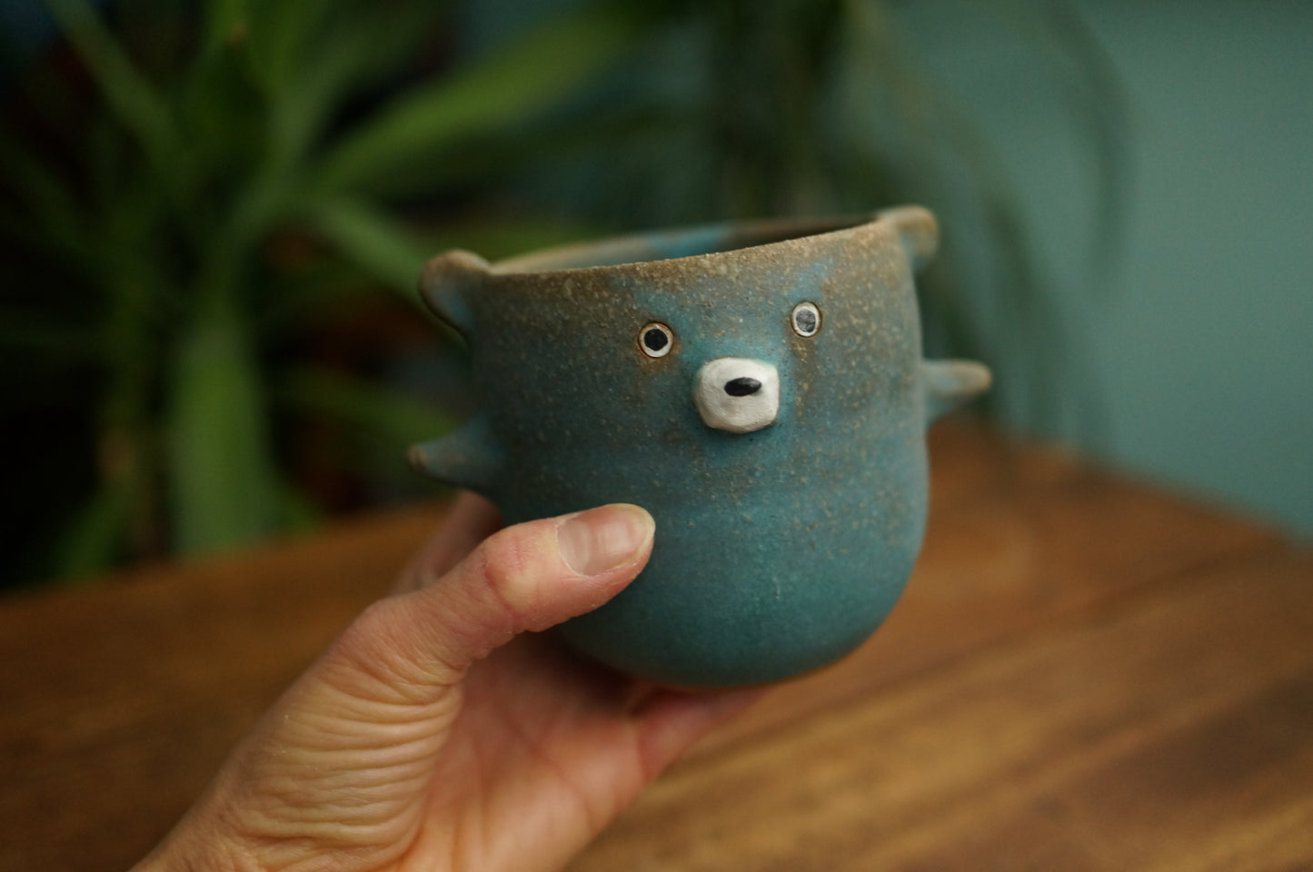 Blue Bear Pot (Not food safe)
