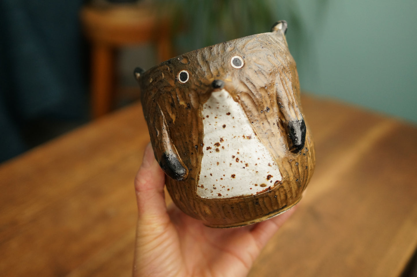Textured Brown Fox Cup