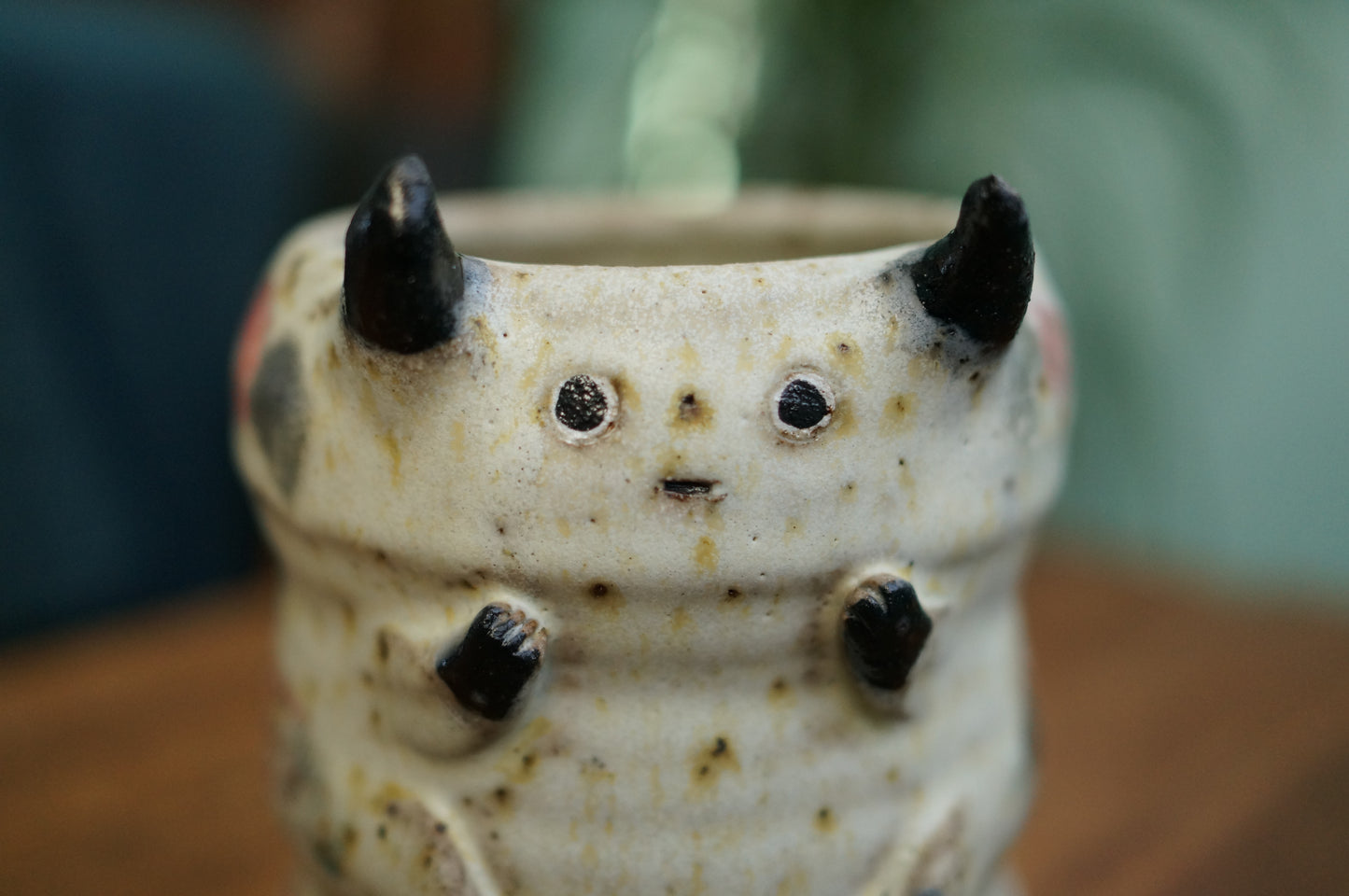White Caterpillar Vase