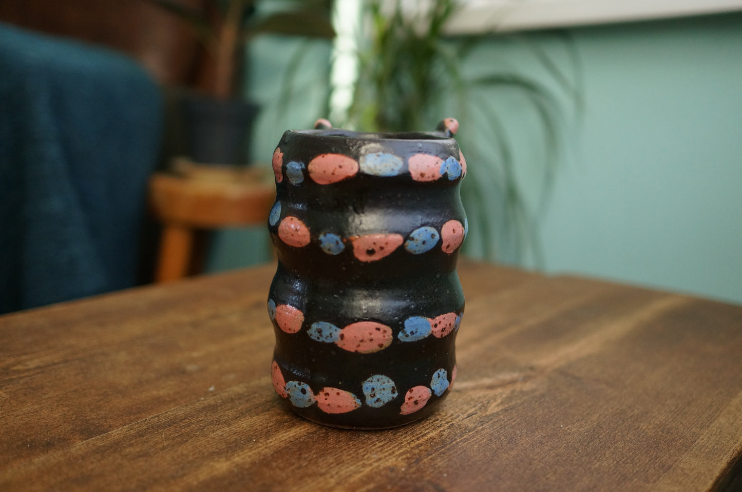 Black Caterpillar Vase