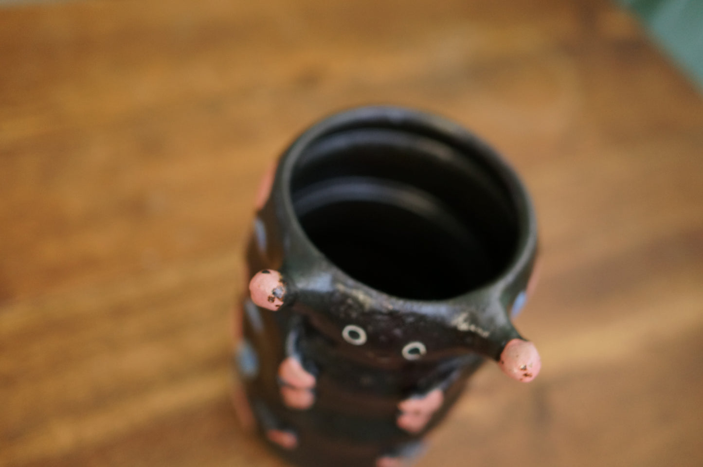Black Caterpillar Vase