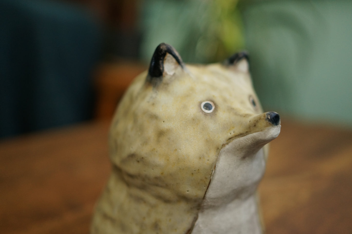 White Fox Vase
