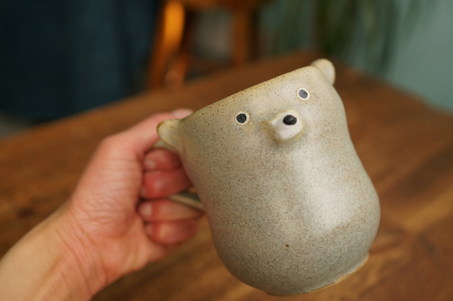 Grey Blue Bear Mug
