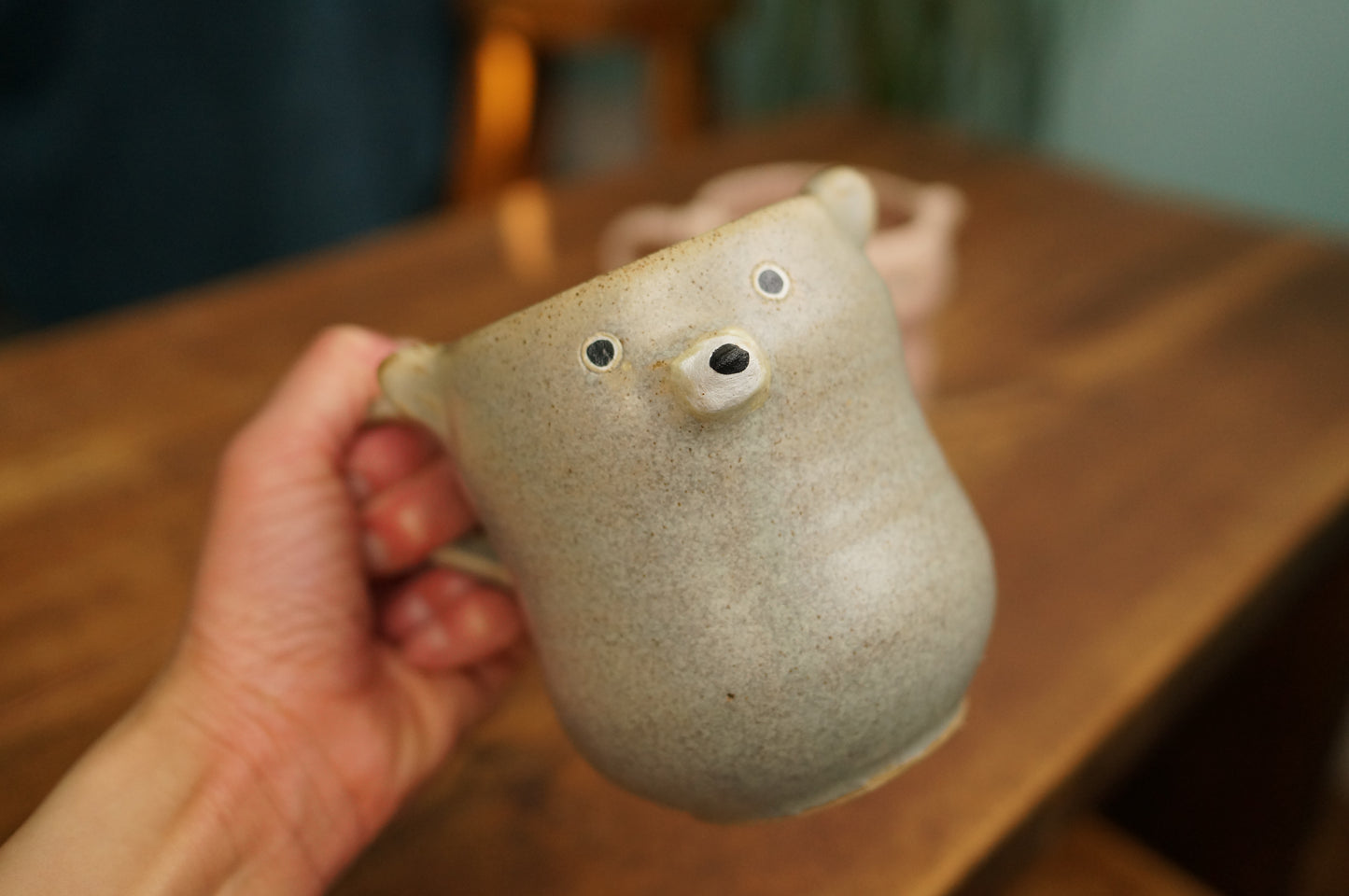 Grey Blue Bear Mug