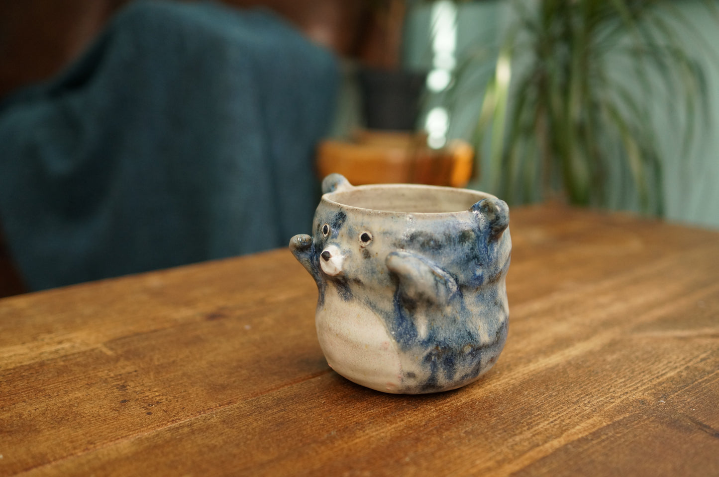 Snowy Blue Bear Mug