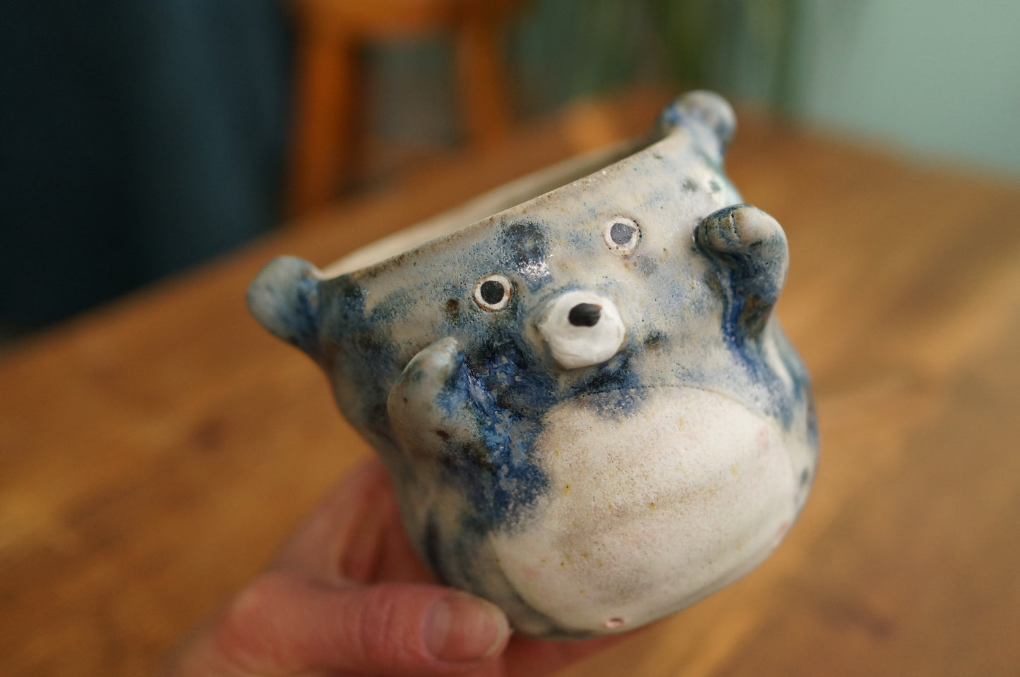 Snowy Blue Bear Mug