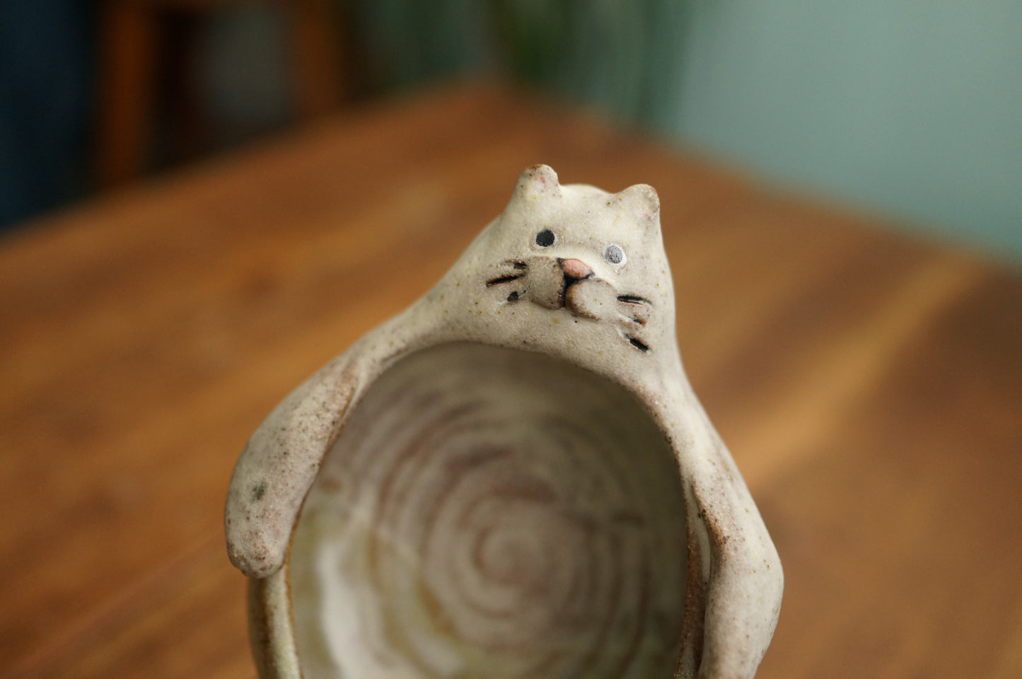 White Cat Mermaid Holder