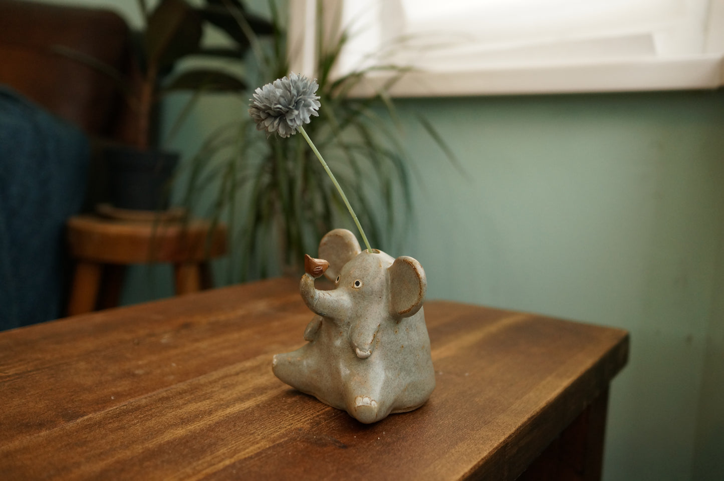 Elephant and bird Vase