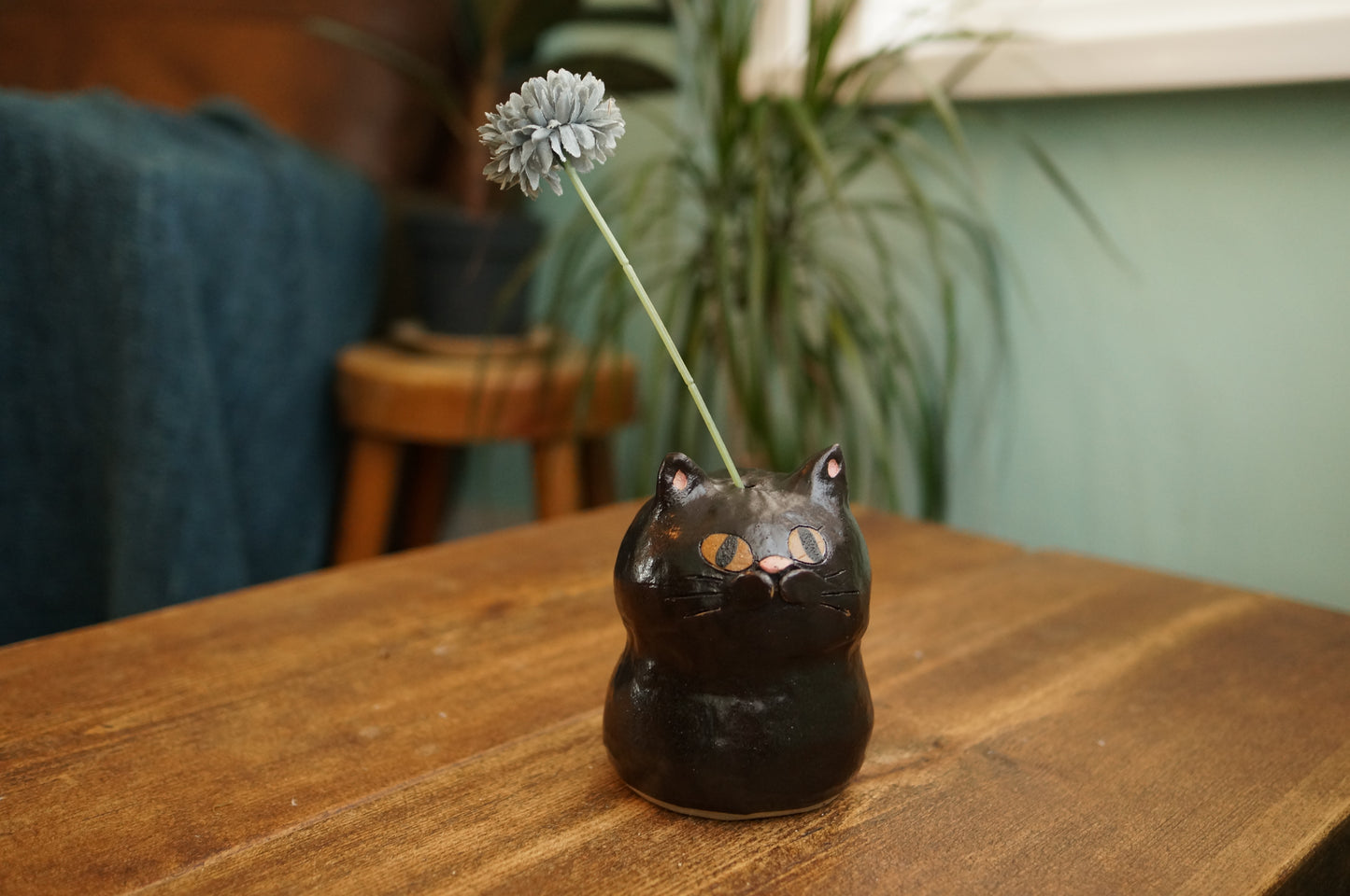 Black Cat Vase