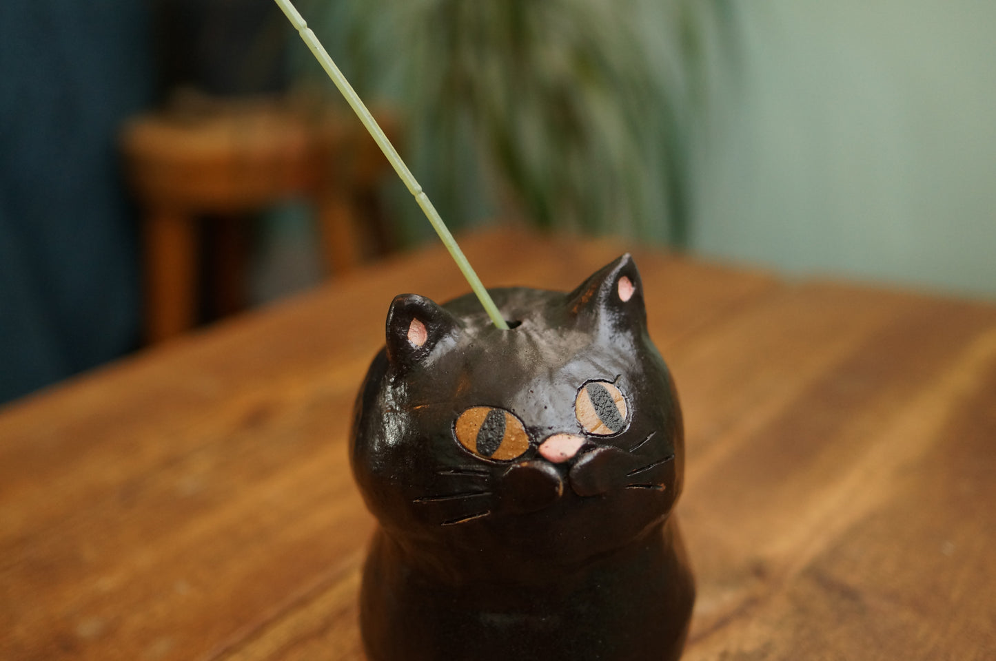 Black Cat Vase