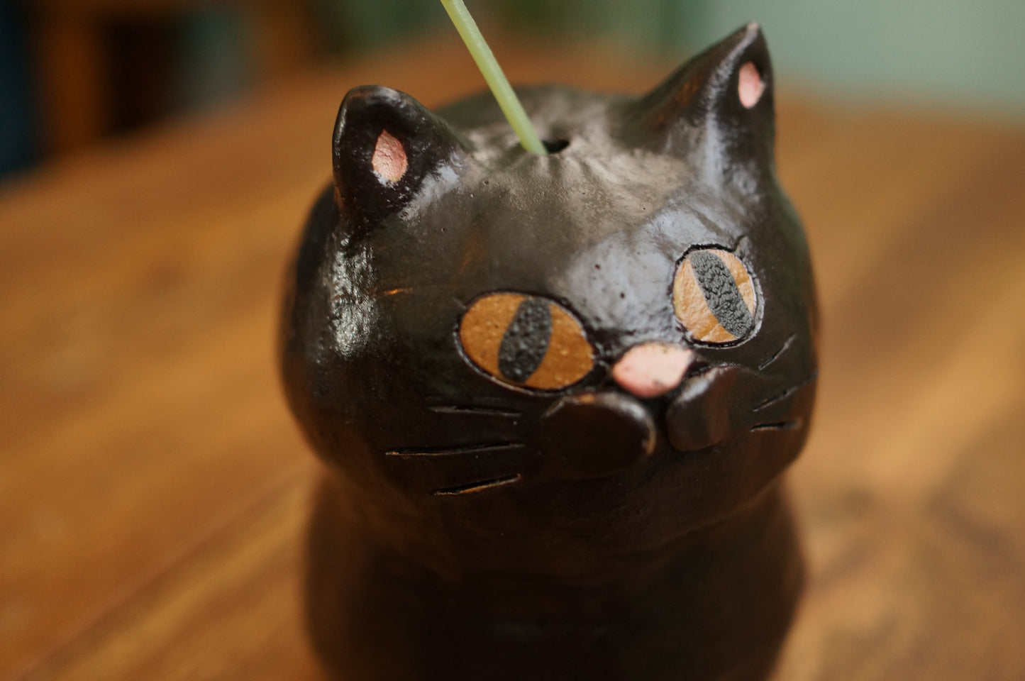 Black Cat Vase
