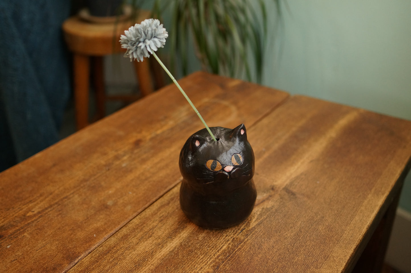 Black Cat Vase