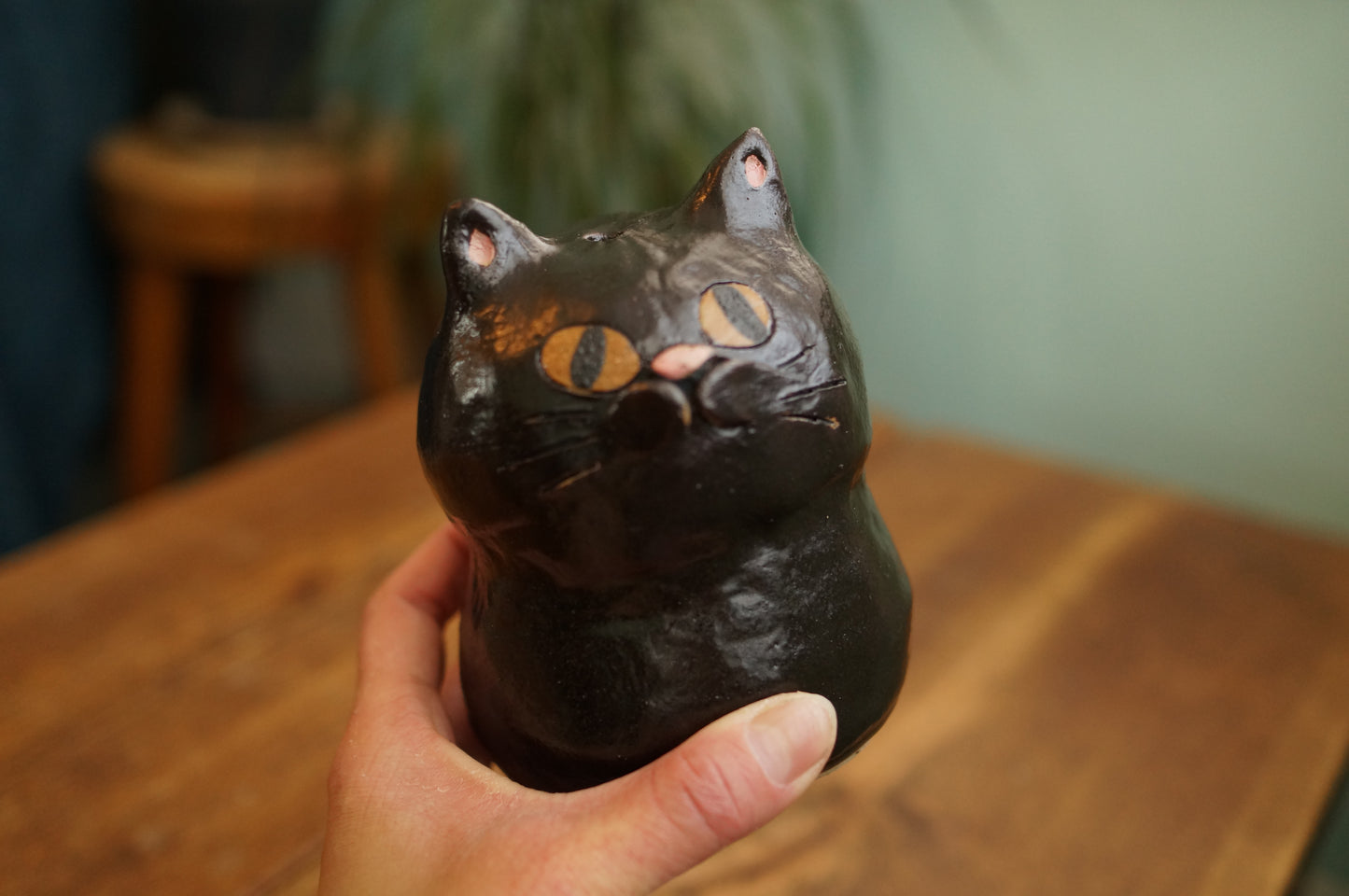 Black Cat Vase