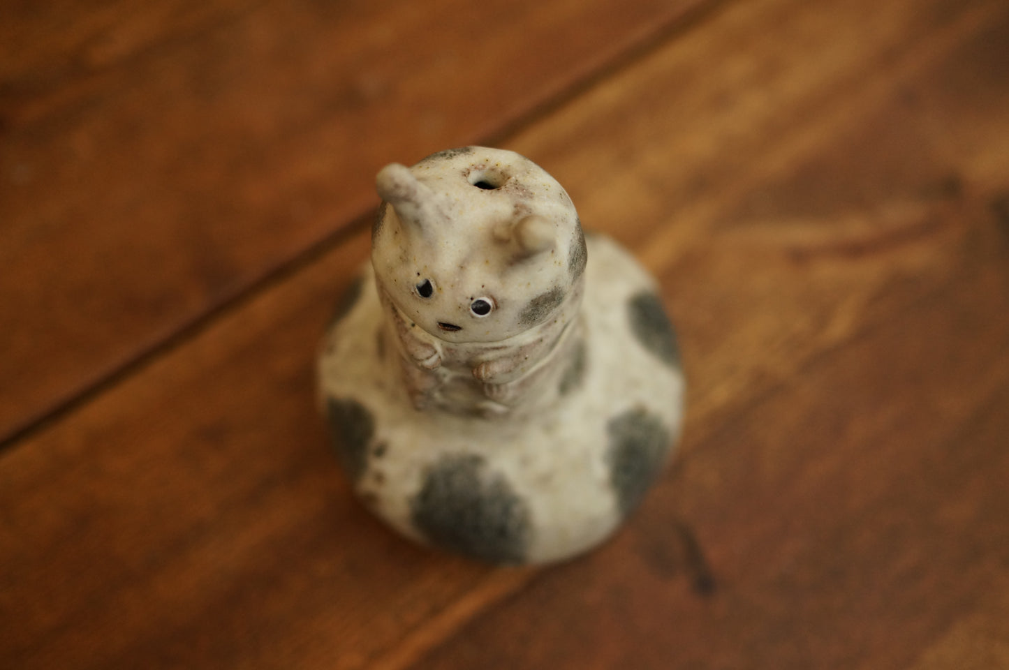 Handbuilt White Caterpillar Vase