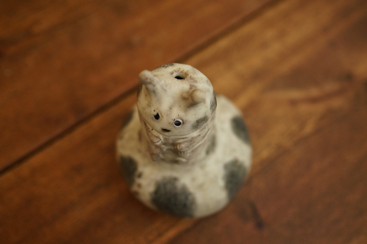Handbuilt White Caterpillar Vase