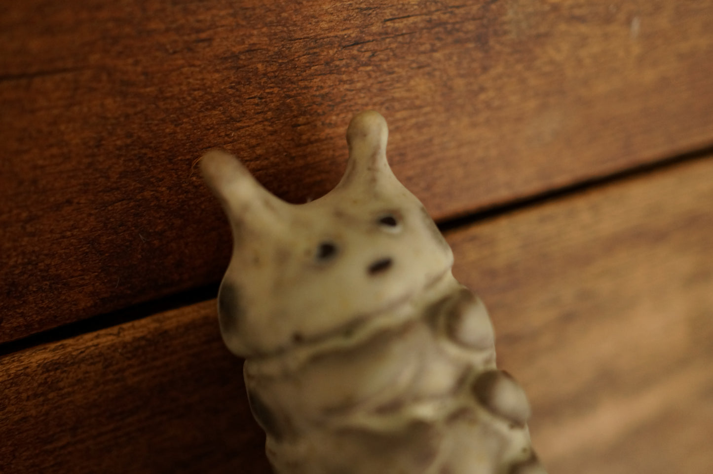 Handbuilt White Caterpillar Vase