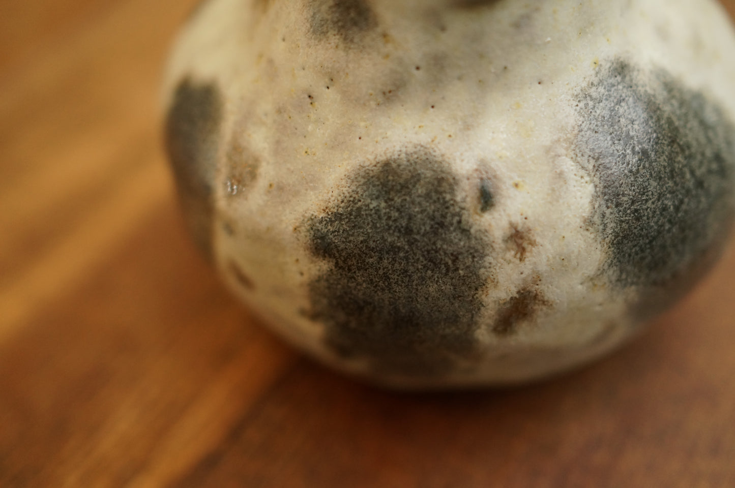 Handbuilt White Caterpillar Vase