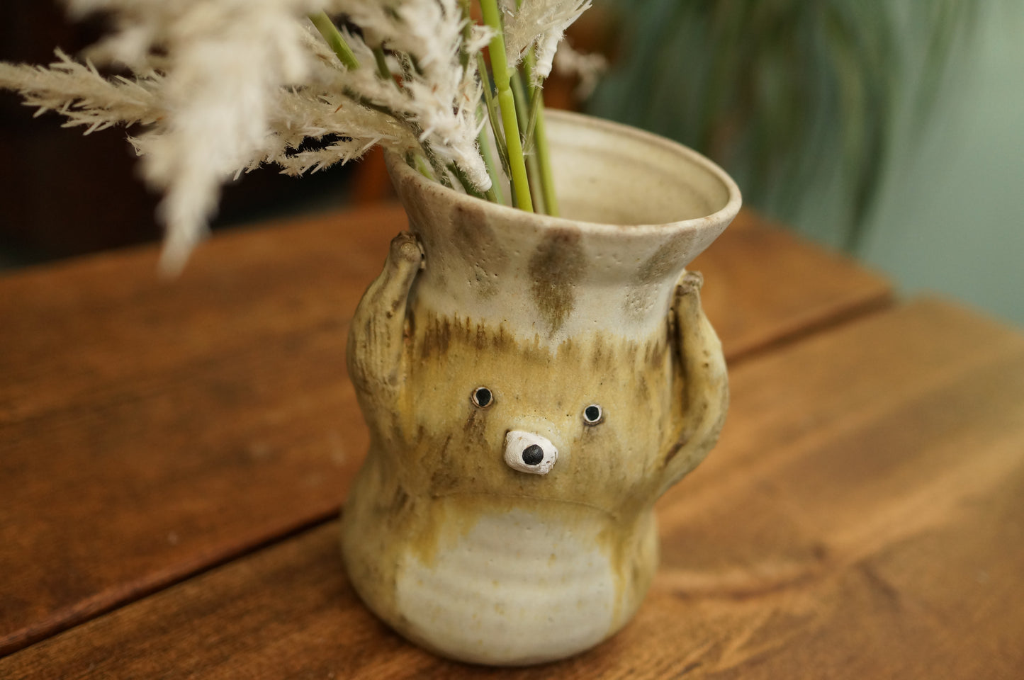 Matt Brown Bear Vase