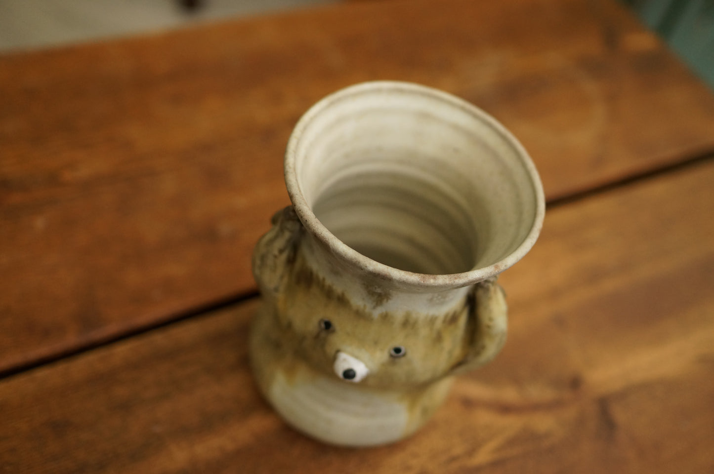 Matt Brown Bear Vase