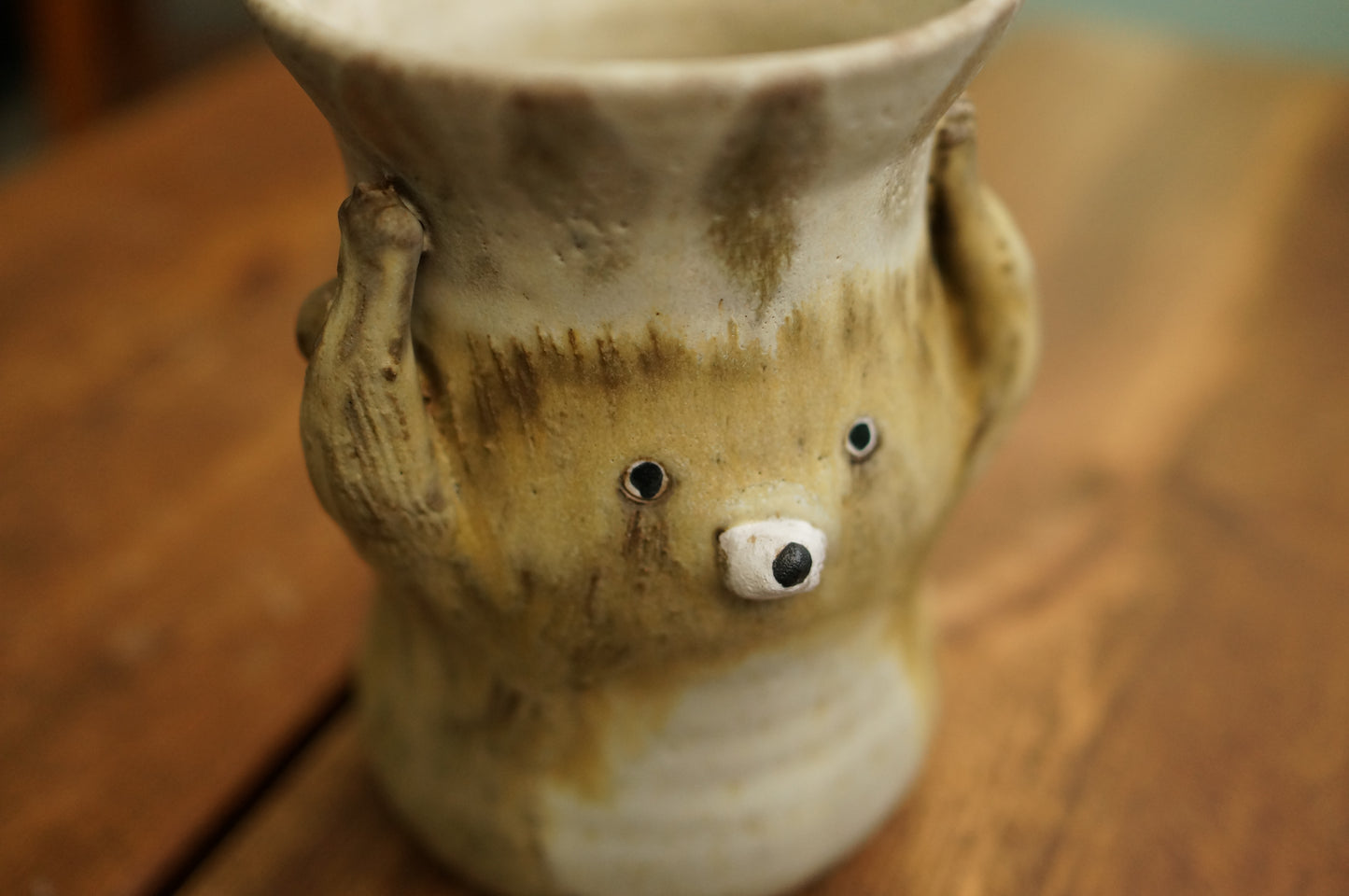 Matt Brown Bear Vase