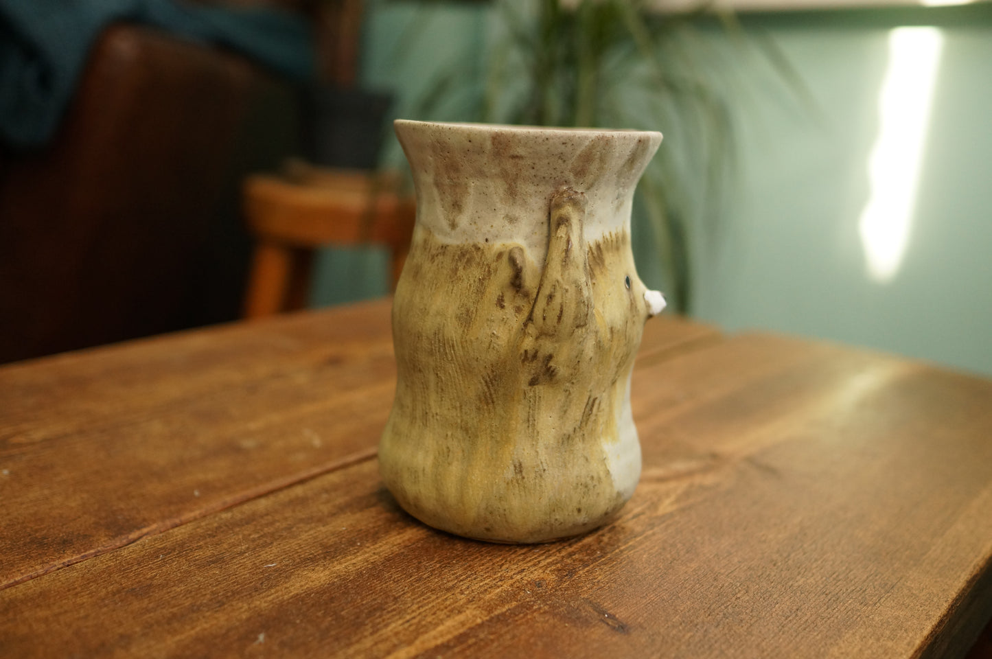 Matt Brown Bear Vase