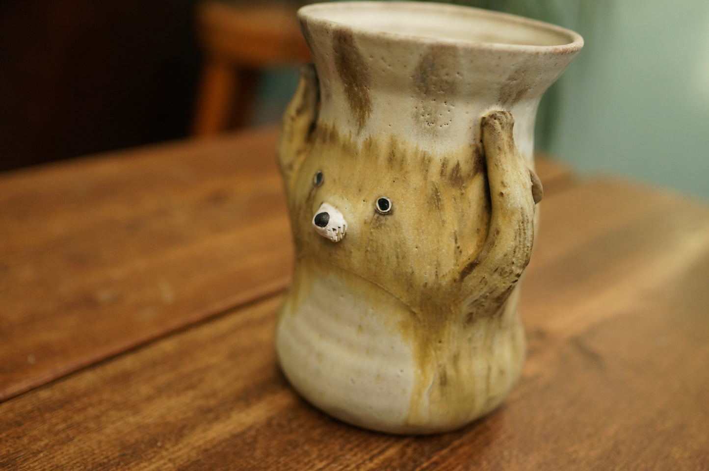 Matt Brown Bear Vase