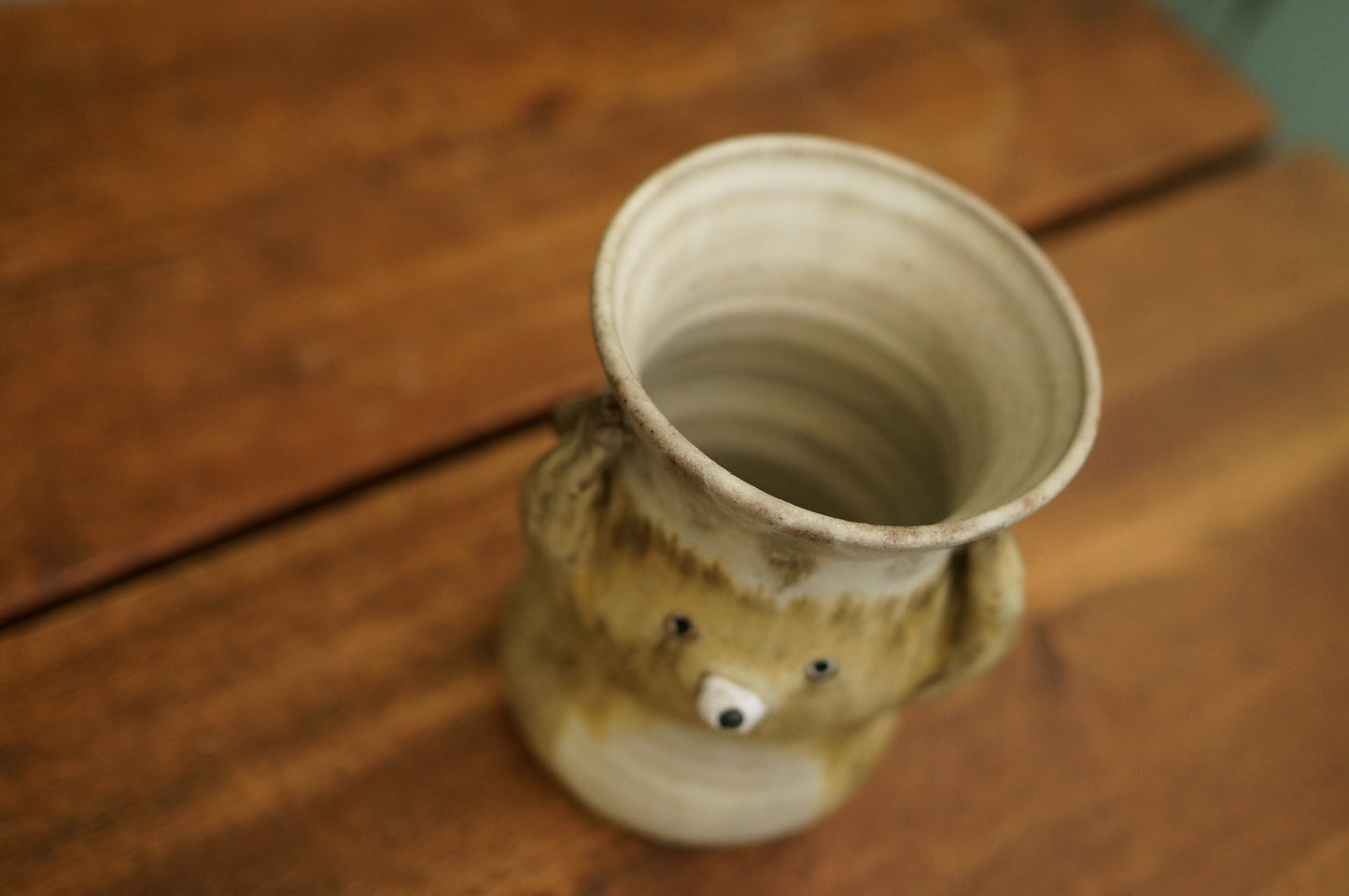 Matt Brown Bear Vase