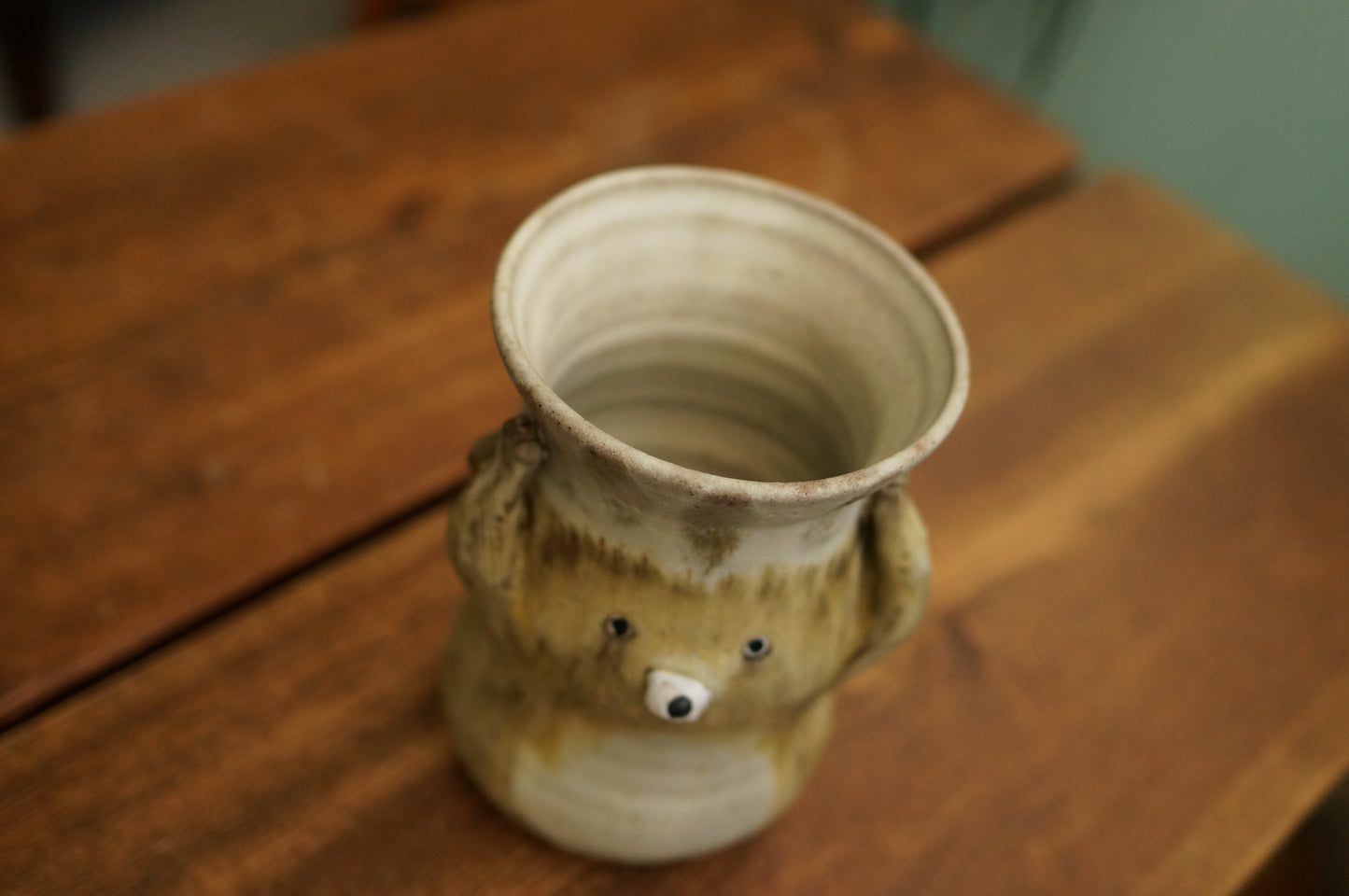 Matt Brown Bear Vase