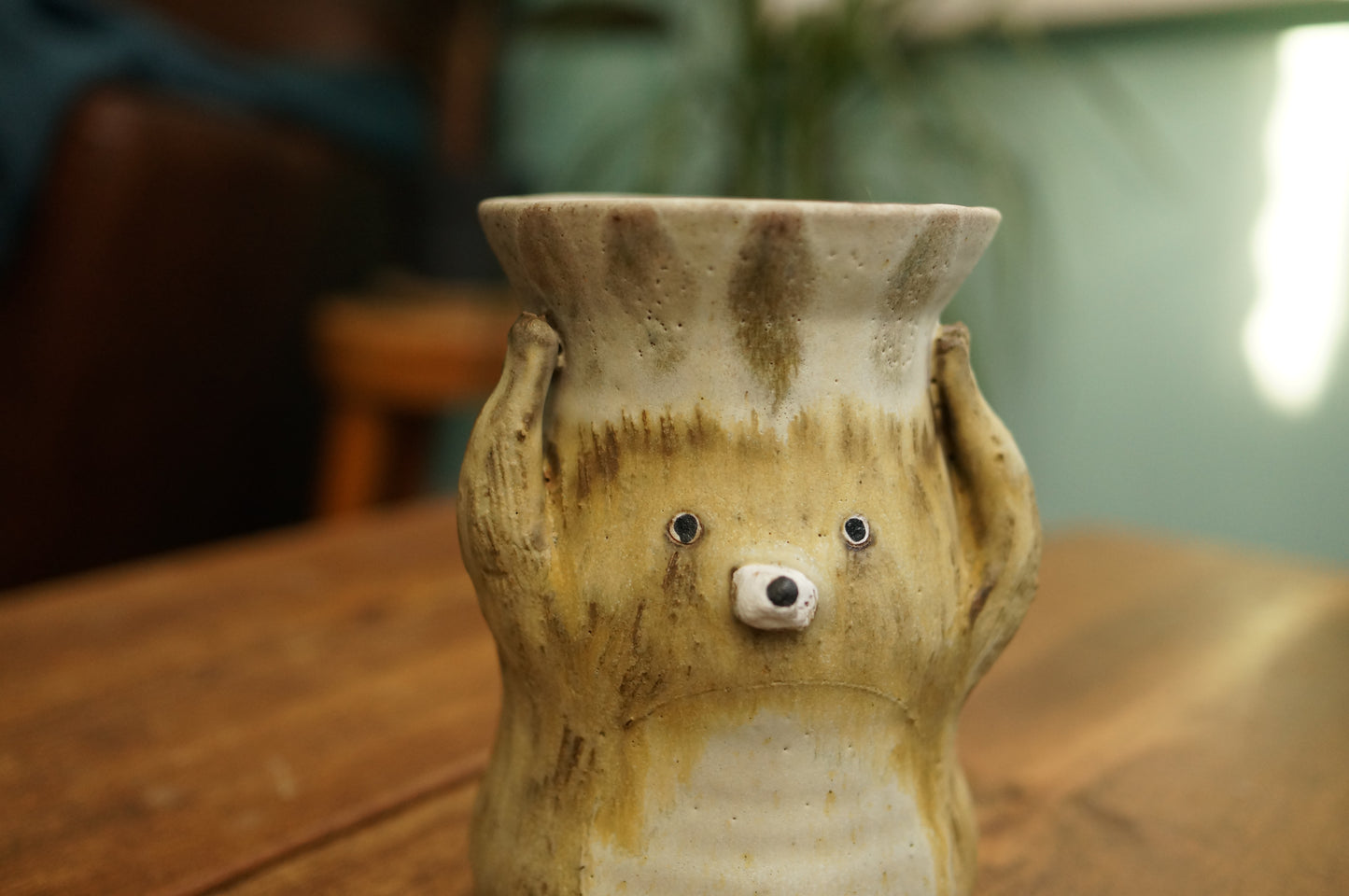 Matt Brown Bear Vase