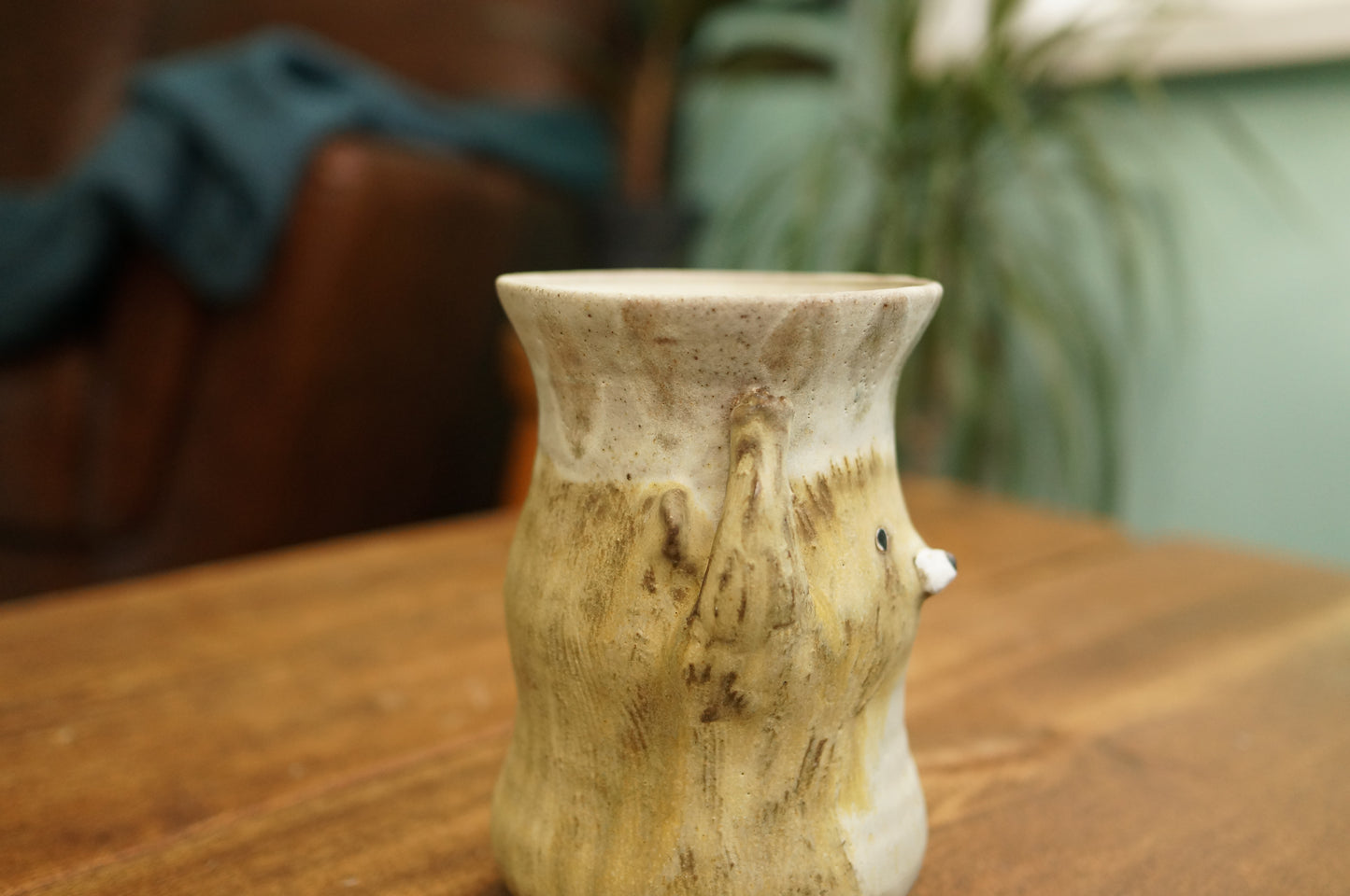 Matt Brown Bear Vase