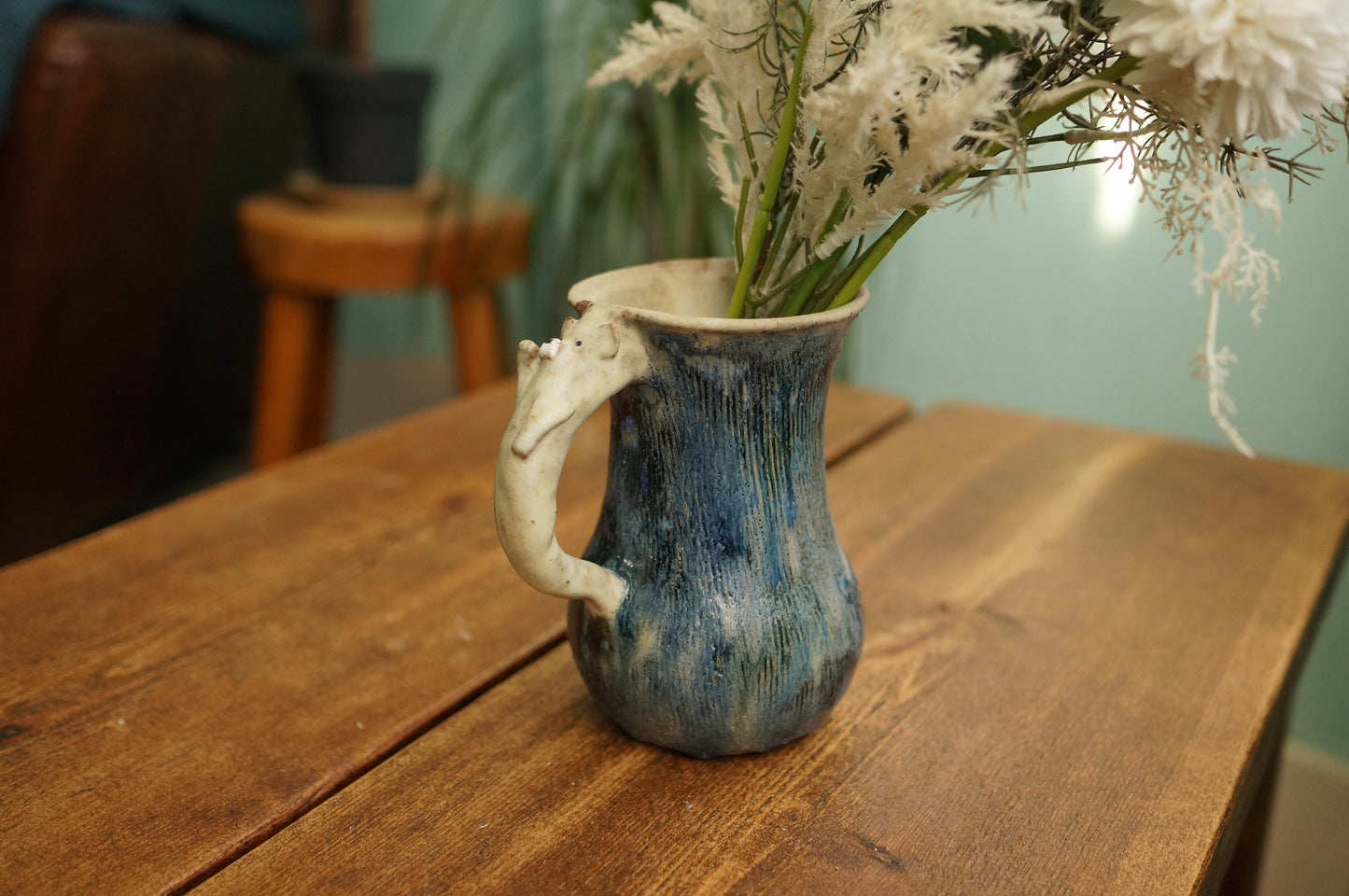 Galaxy Blue Bear Vase