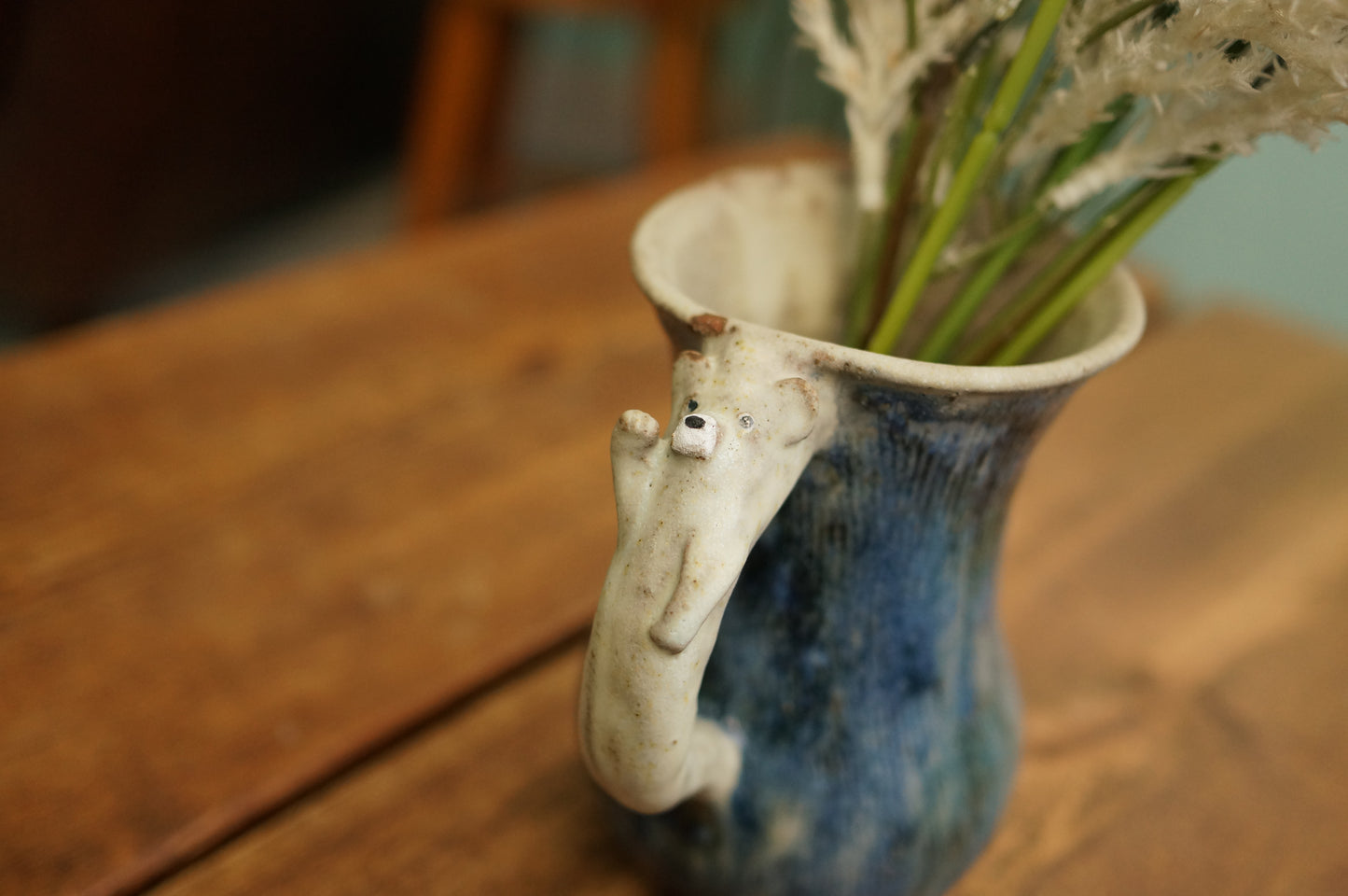 Galaxy Blue Bear Vase