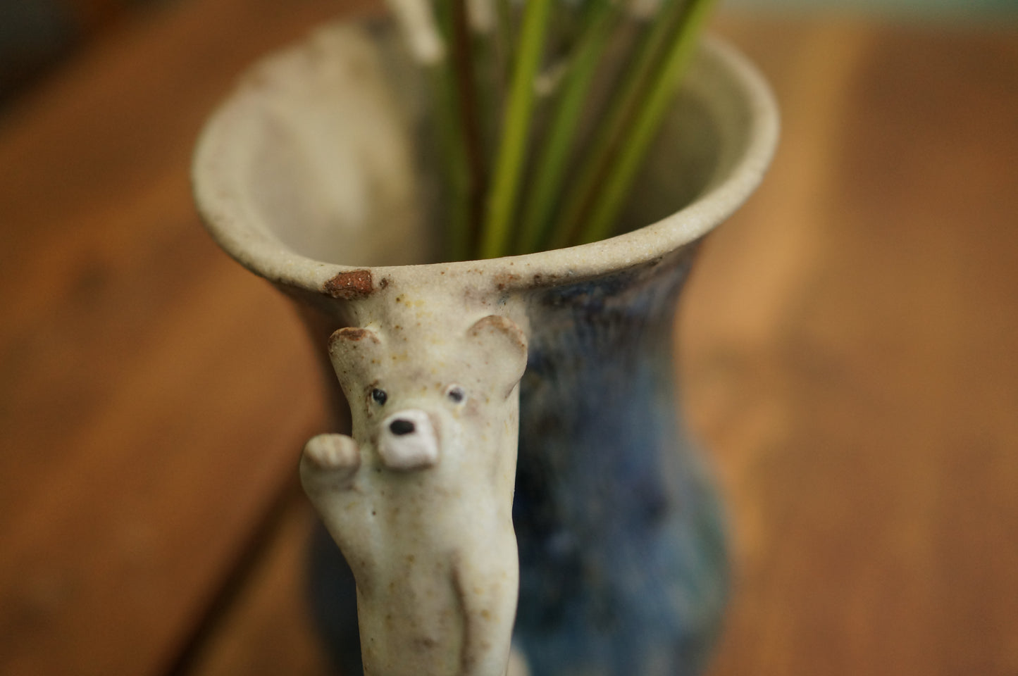 Galaxy Blue Bear Vase