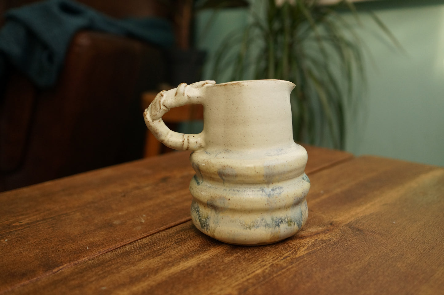 White Caterpillar Jug Vase