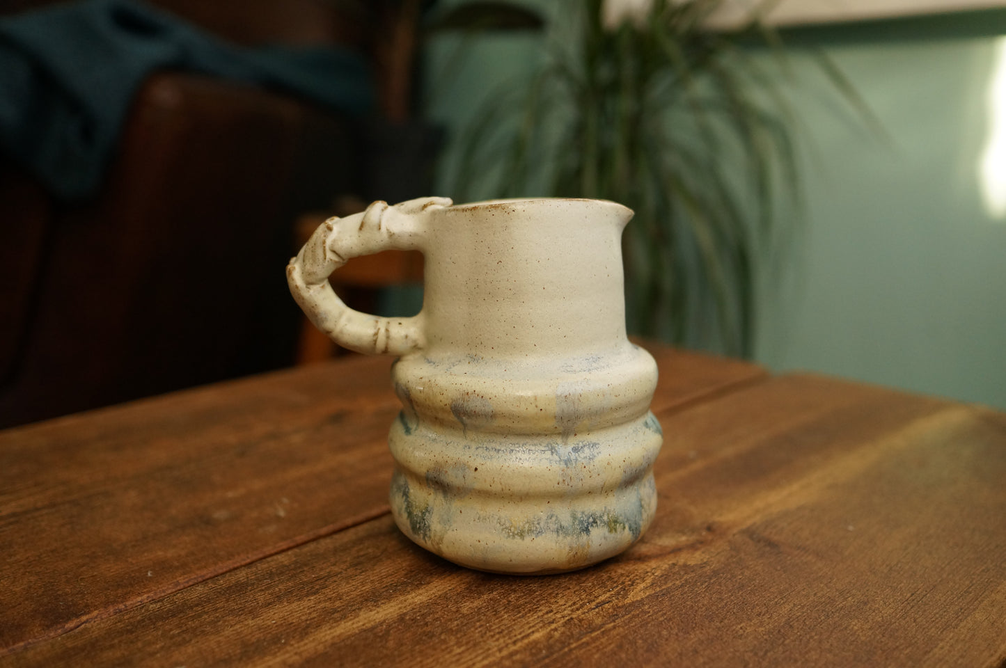 White Caterpillar Jug Vase