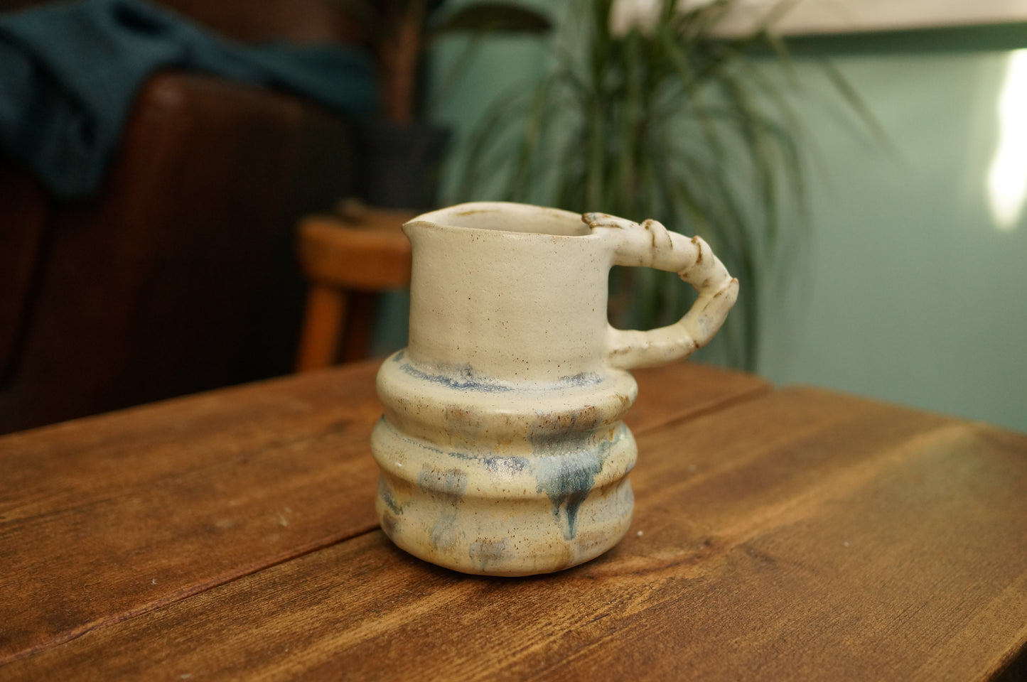 White Caterpillar Jug Vase