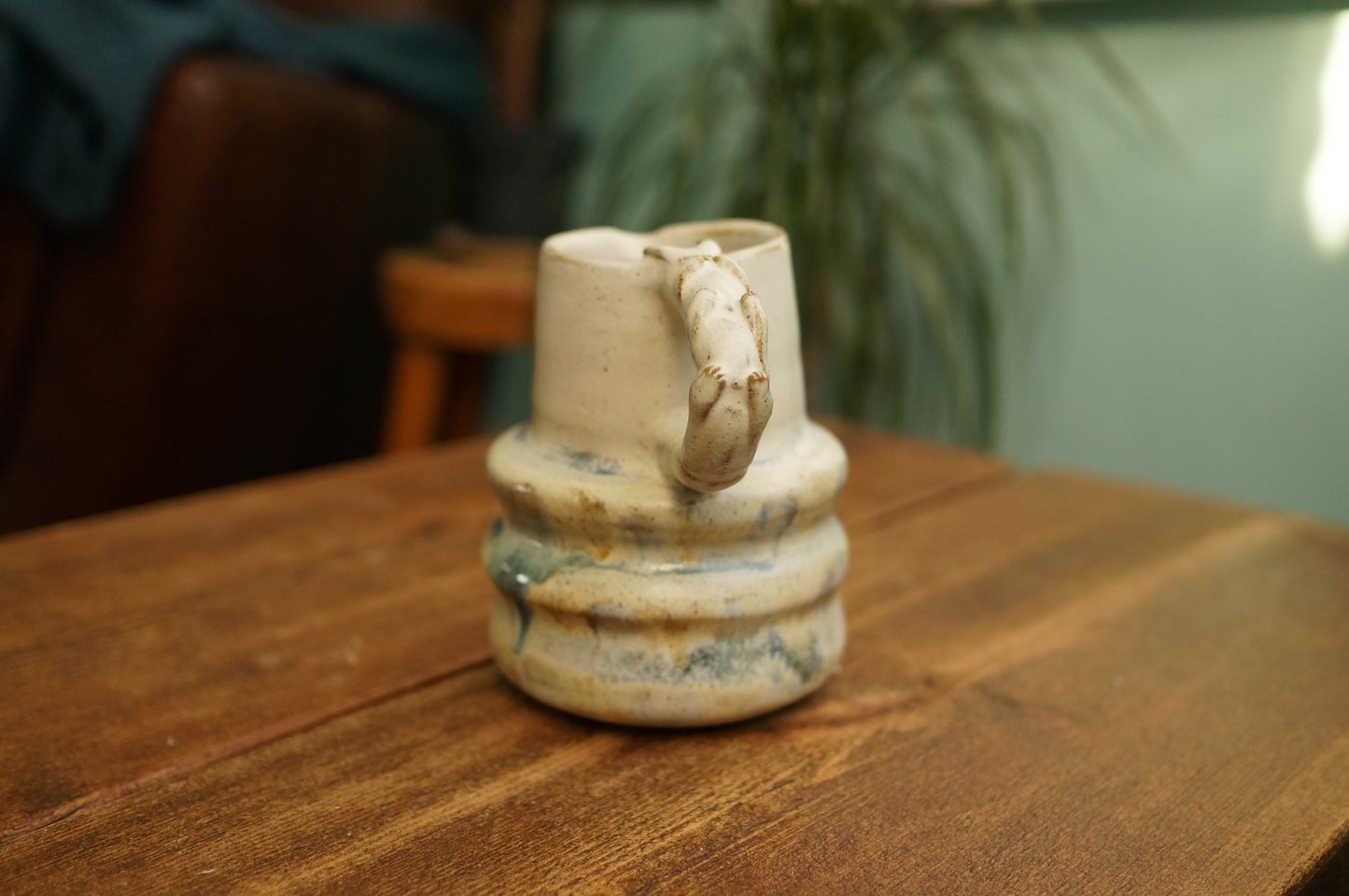 White Caterpillar Jug Vase