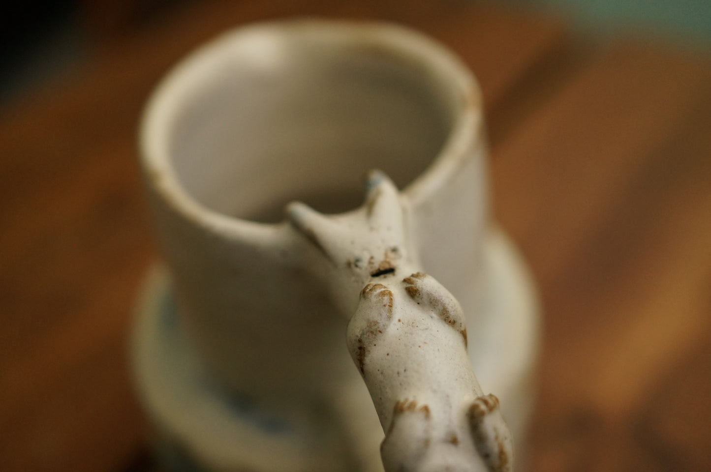 White Caterpillar Jug Vase
