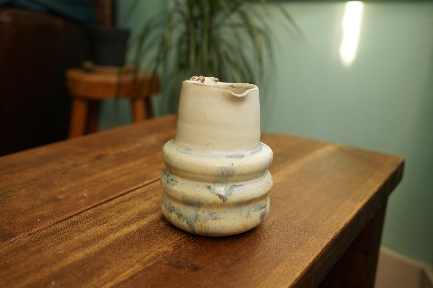 White Caterpillar Jug Vase