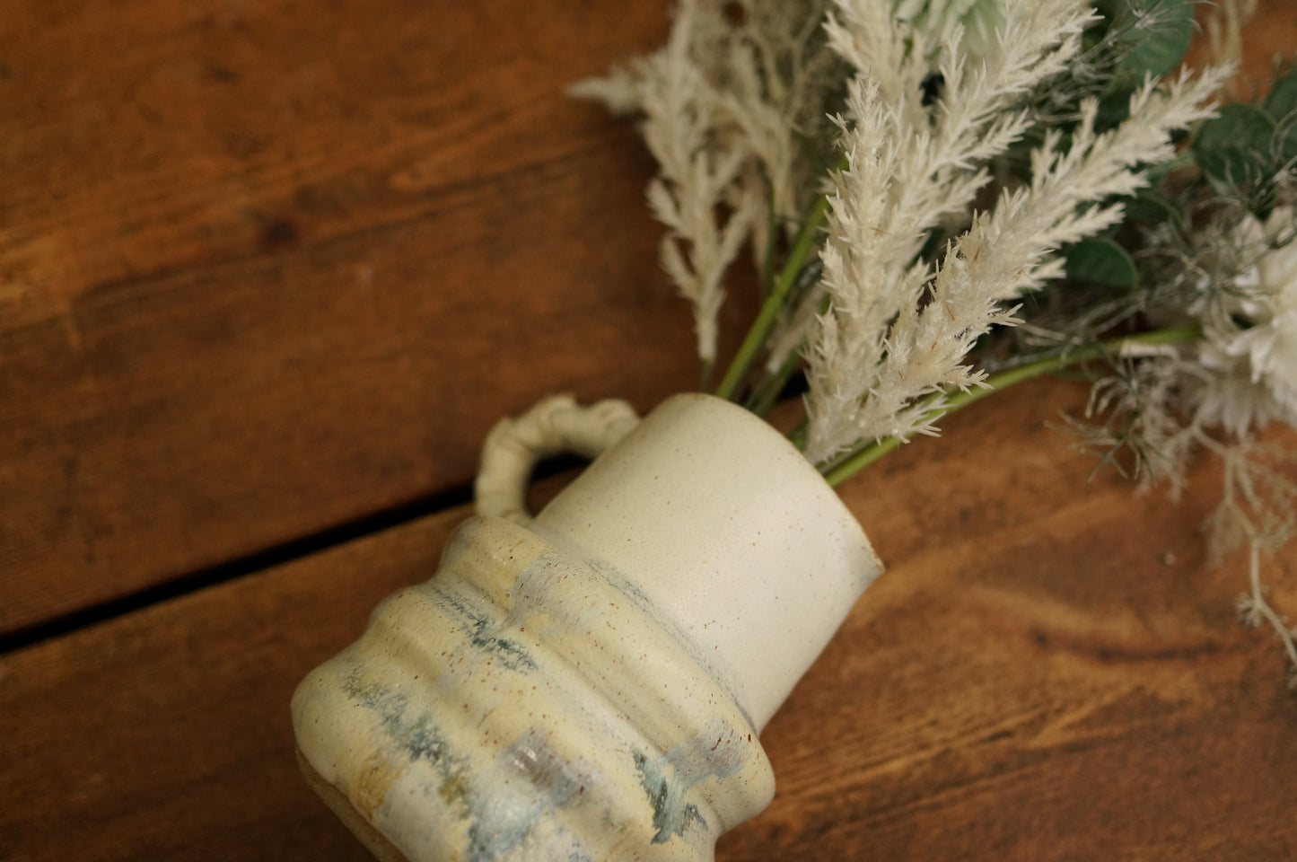 White Caterpillar Jug Vase