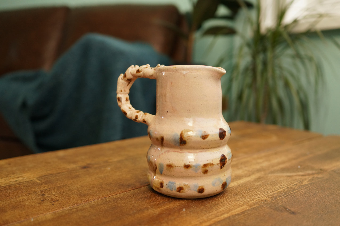Pink Caterpillar Jug Vase
