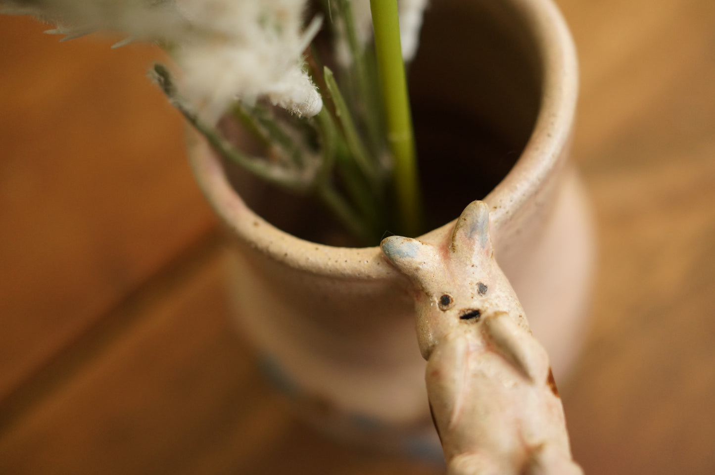 Pink Caterpillar Jug Vase