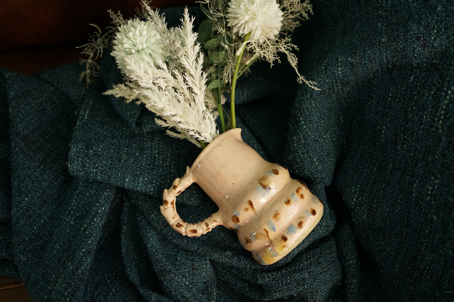Pink Caterpillar Jug Vase