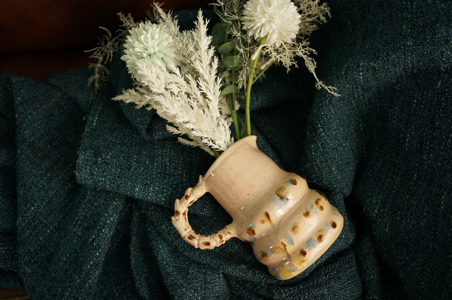 Pink Caterpillar Jug Vase