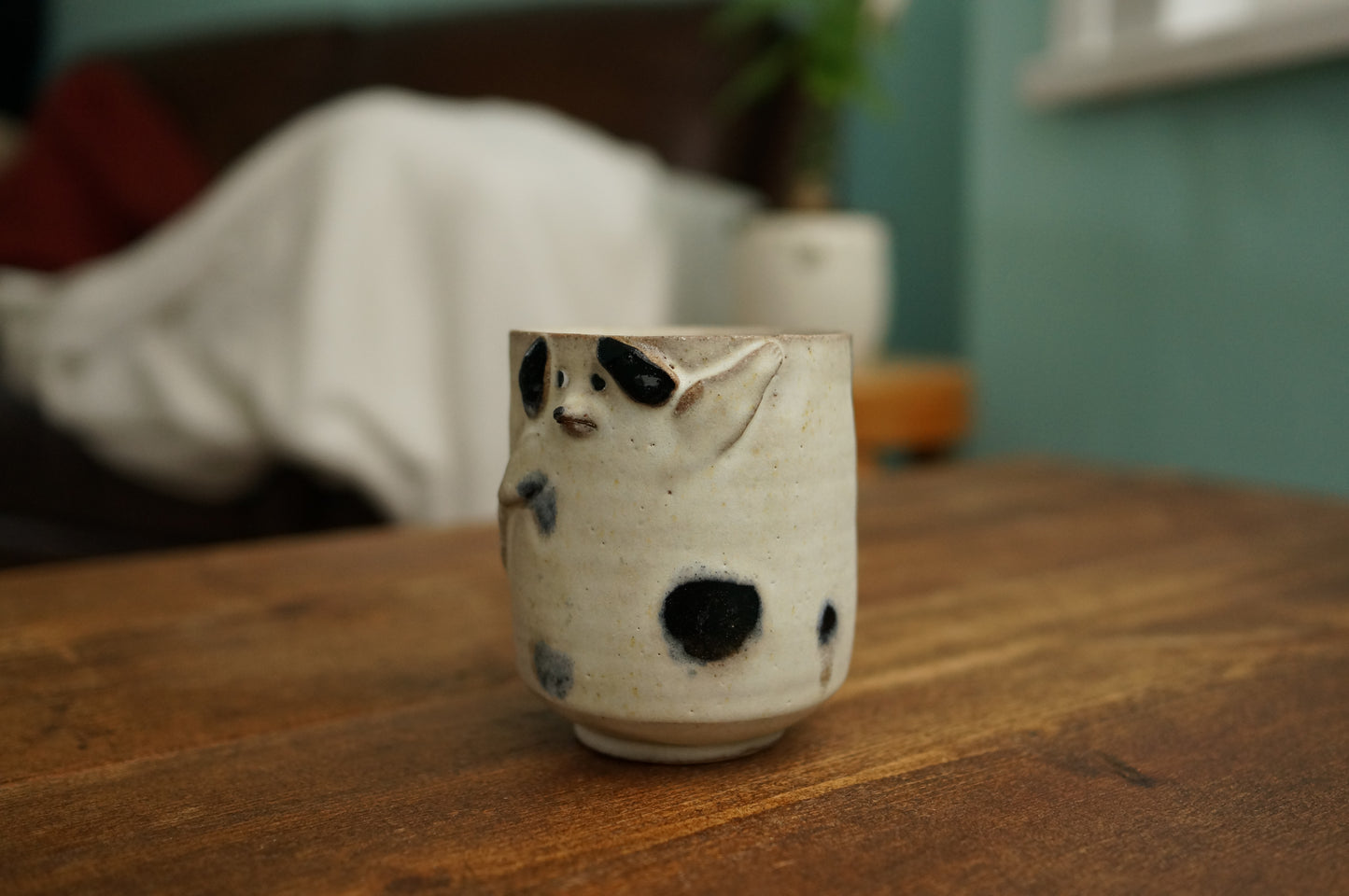 Handbuilt Dog and Cat Cup
