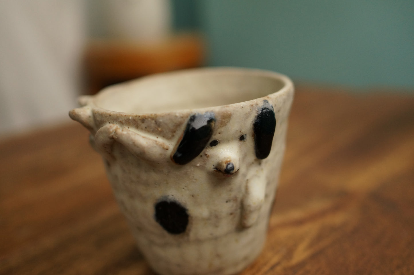 Handbuilt Dog and Cat Cup
