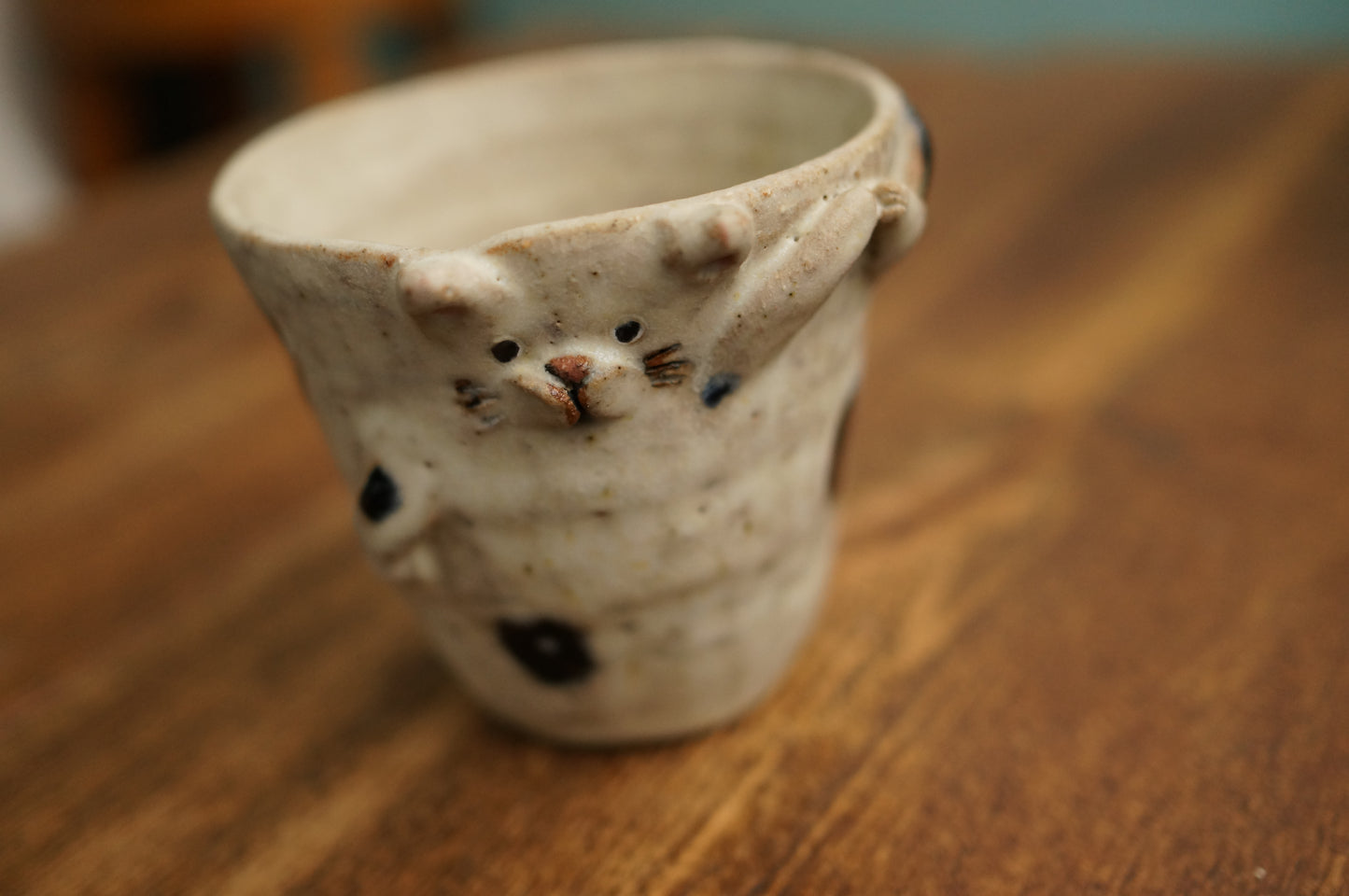 Handbuilt Dog and Cat Cup