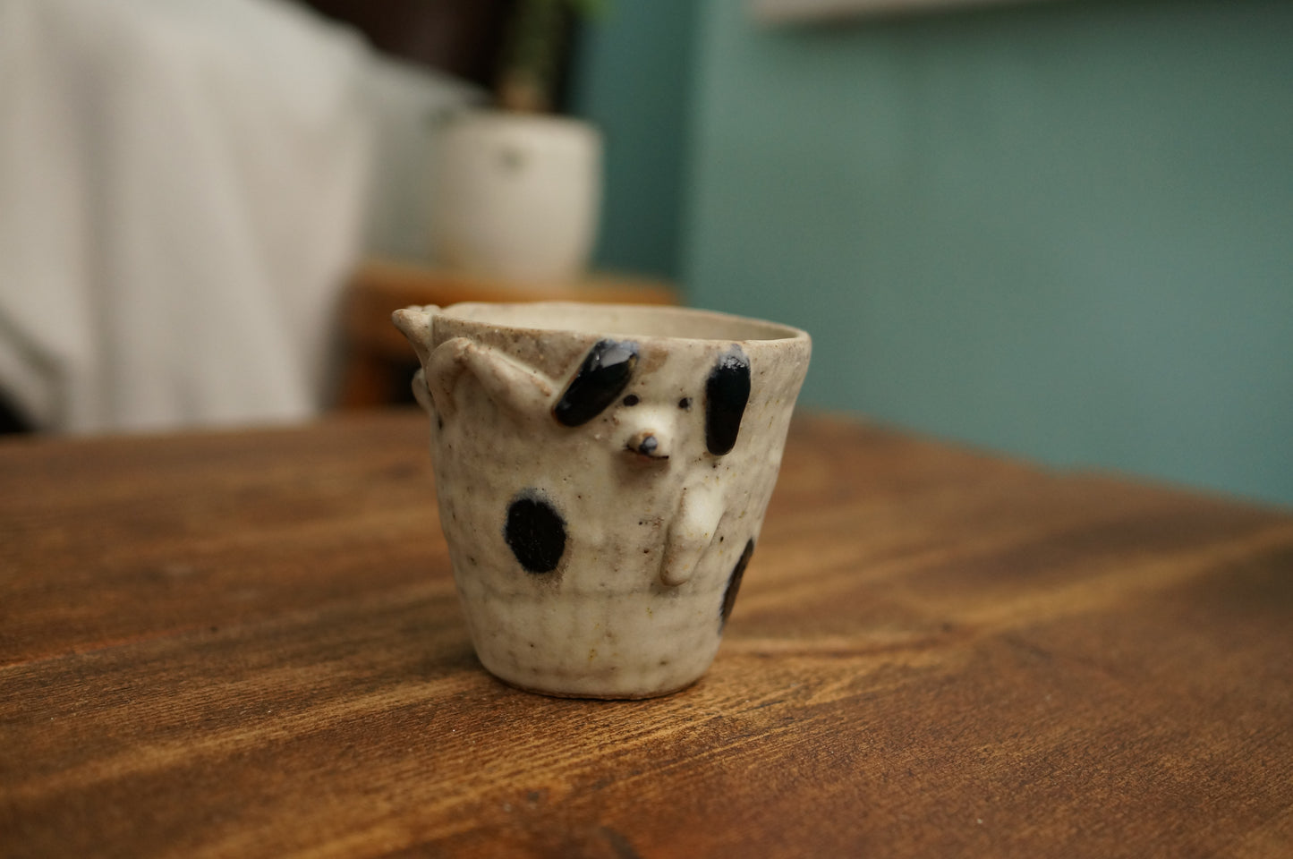 Handbuilt Dog and Cat Cup