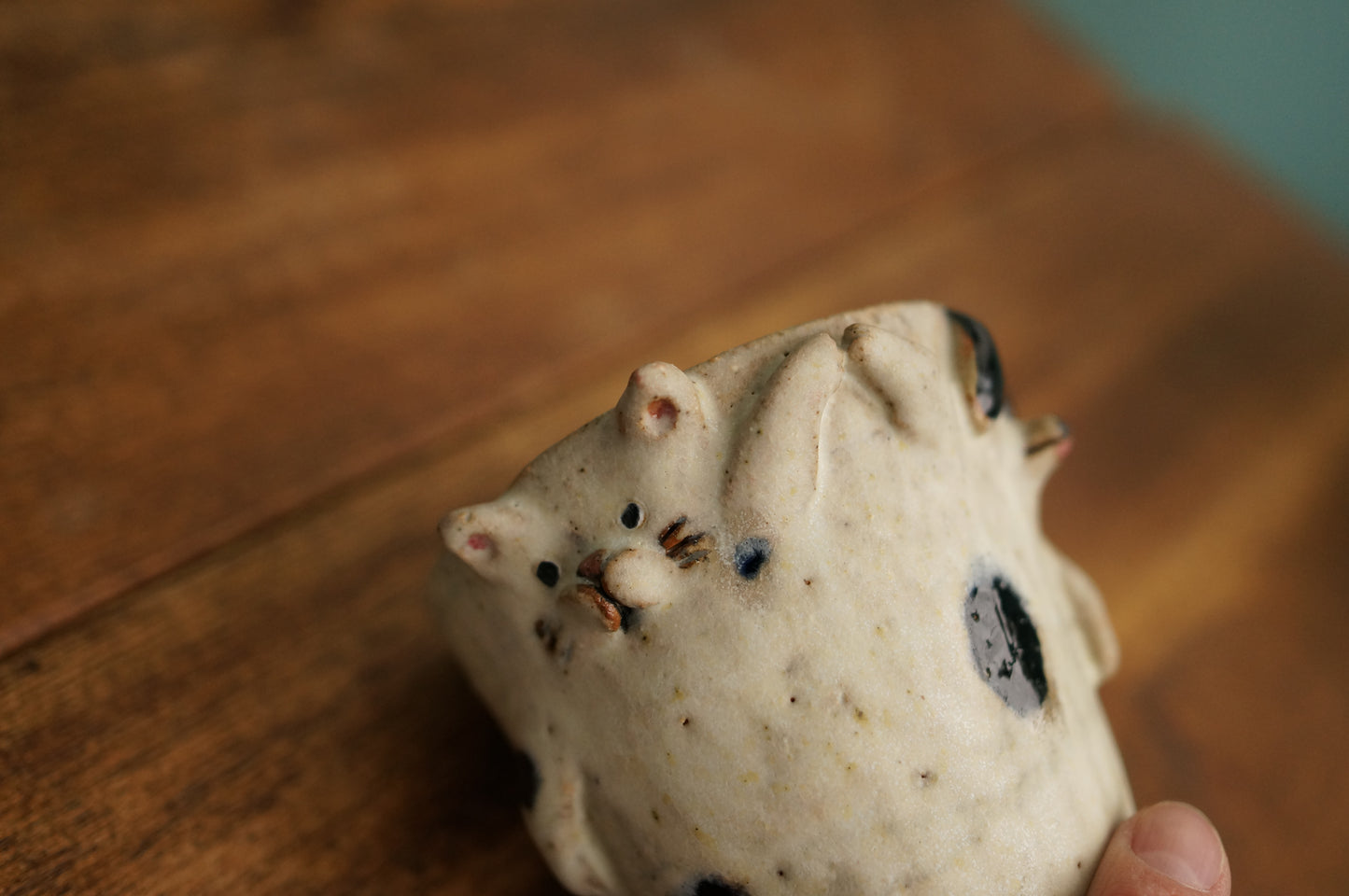 Handbuilt Dog and Cat Cup