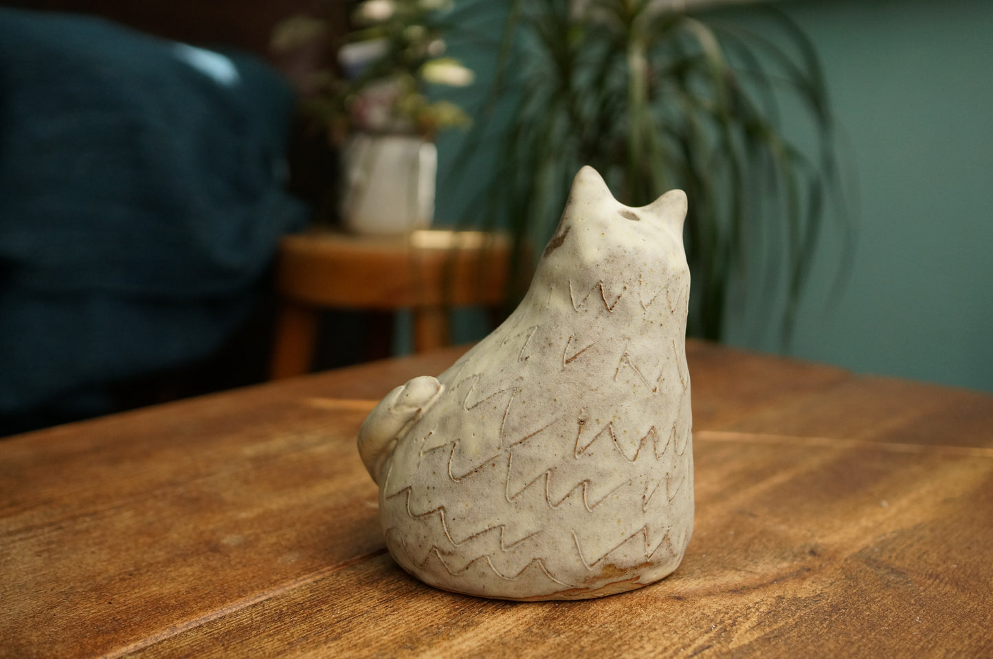 White Fox Vase